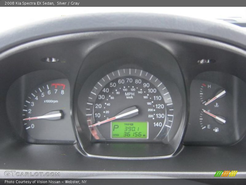 Silver / Gray 2008 Kia Spectra EX Sedan