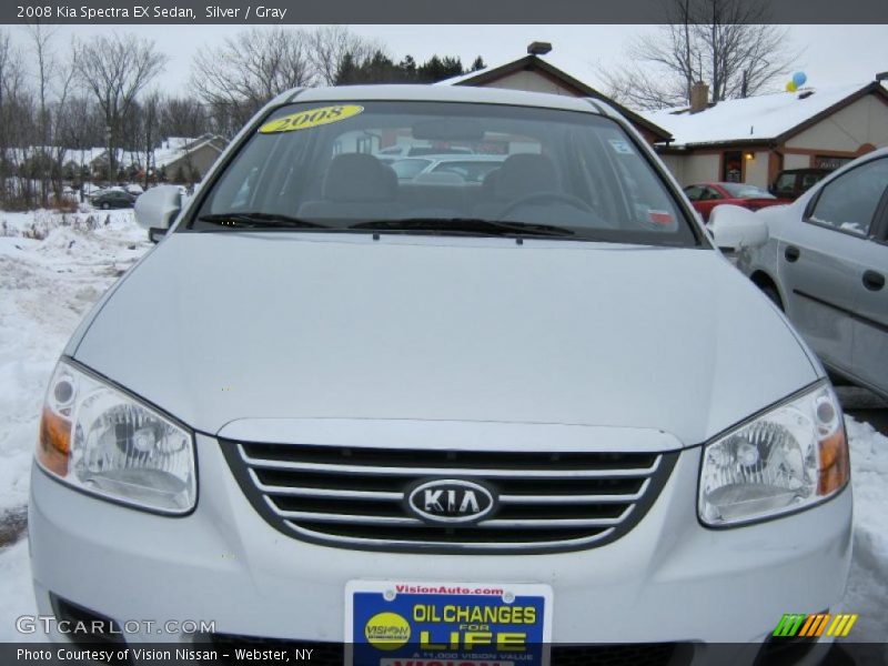 Silver / Gray 2008 Kia Spectra EX Sedan