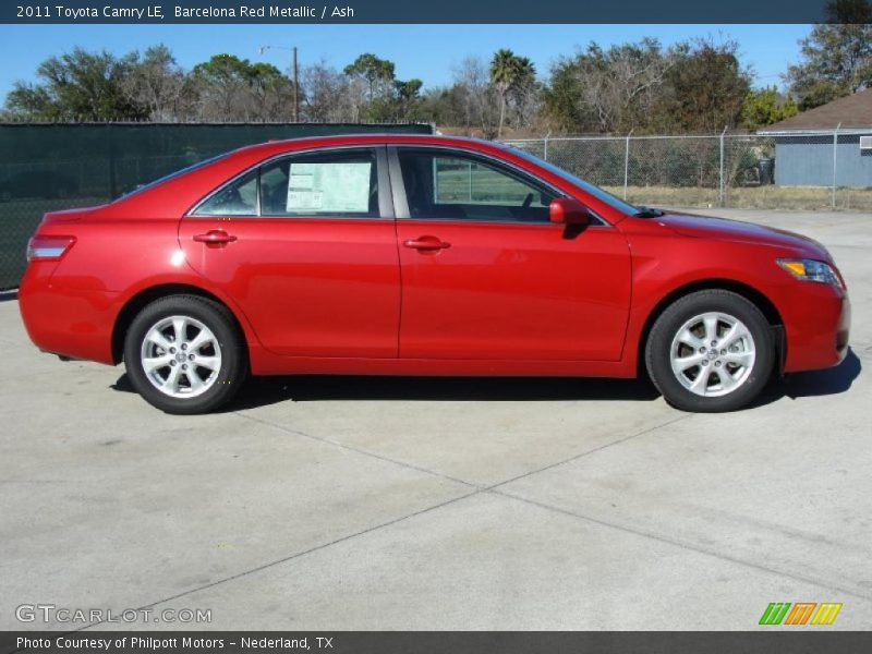 Barcelona Red Metallic / Ash 2011 Toyota Camry LE