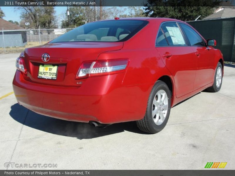 Barcelona Red Metallic / Ash 2011 Toyota Camry LE