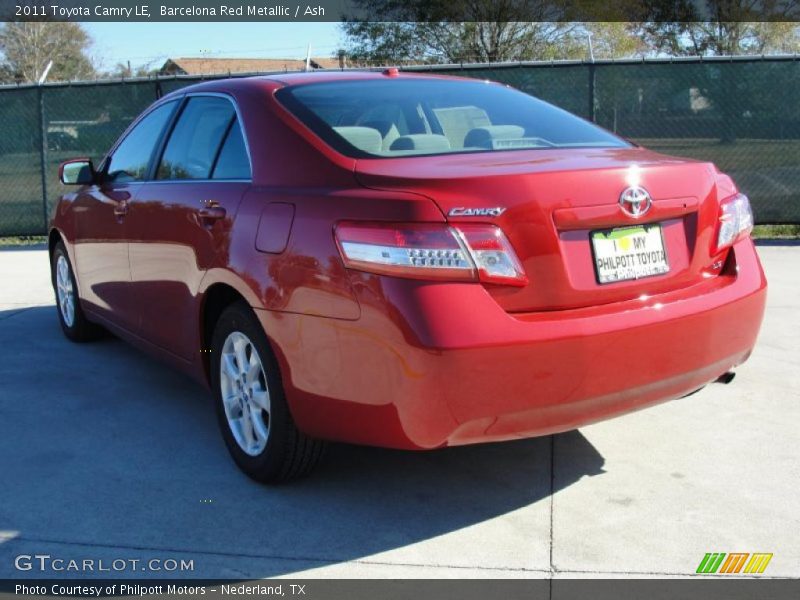 Barcelona Red Metallic / Ash 2011 Toyota Camry LE