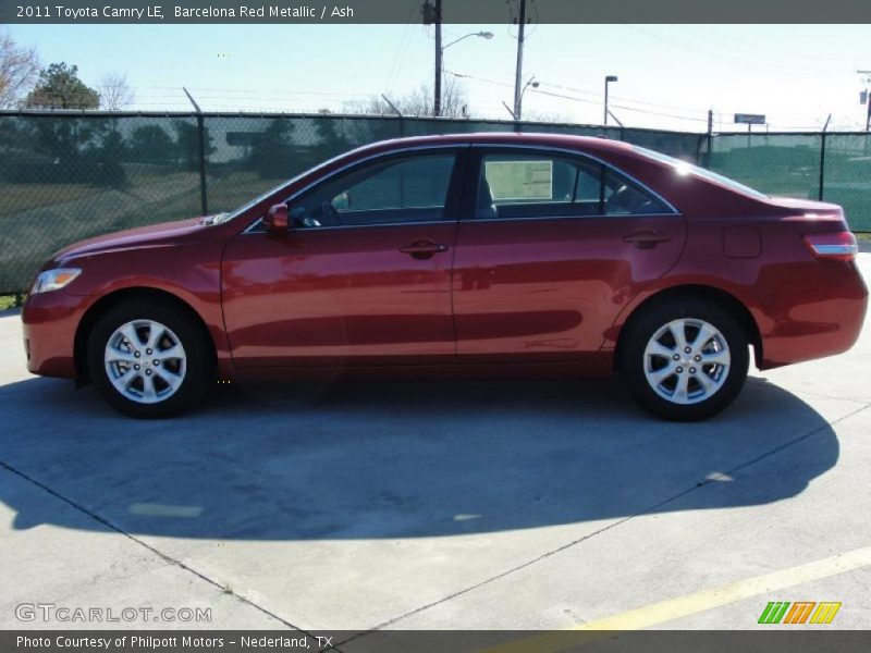 Barcelona Red Metallic / Ash 2011 Toyota Camry LE