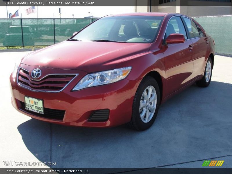 Barcelona Red Metallic / Ash 2011 Toyota Camry LE