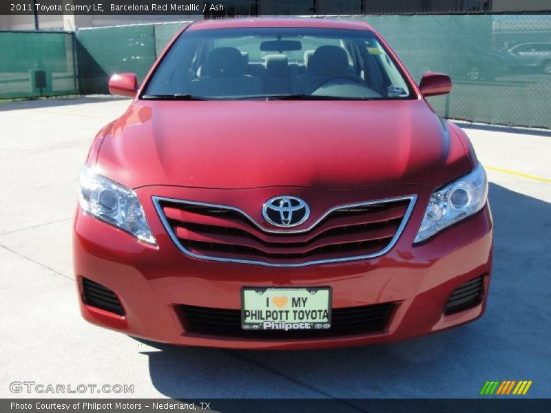 Barcelona Red Metallic / Ash 2011 Toyota Camry LE