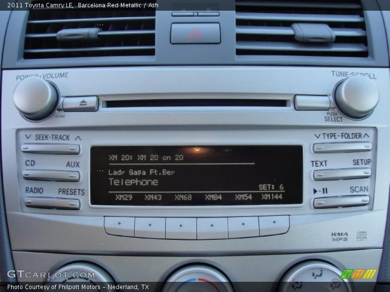 Barcelona Red Metallic / Ash 2011 Toyota Camry LE
