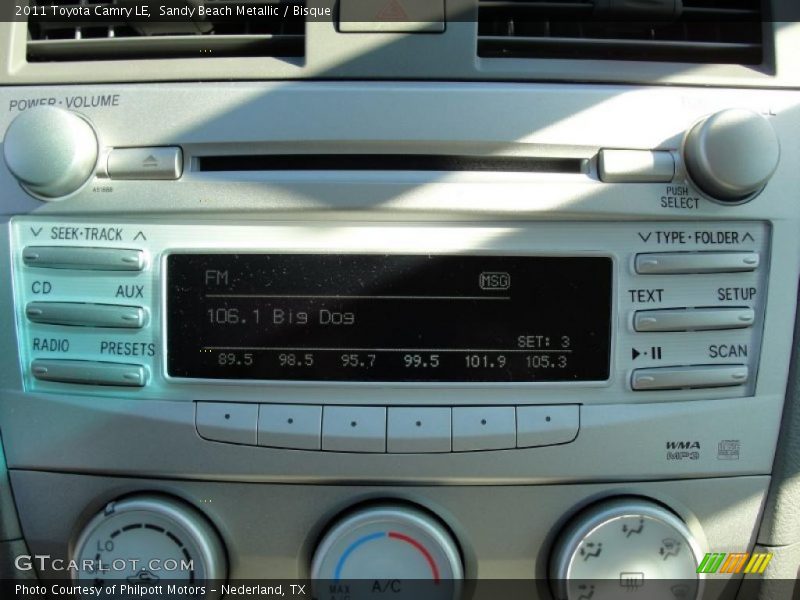 Sandy Beach Metallic / Bisque 2011 Toyota Camry LE