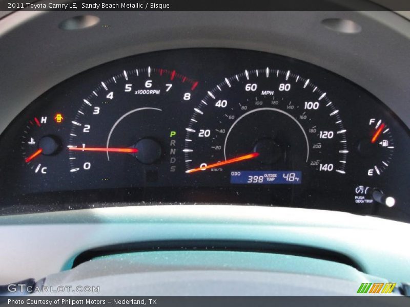 Sandy Beach Metallic / Bisque 2011 Toyota Camry LE