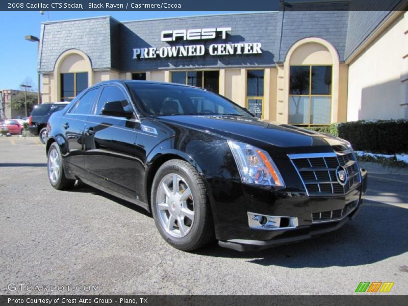 Black Raven / Cashmere/Cocoa 2008 Cadillac CTS Sedan