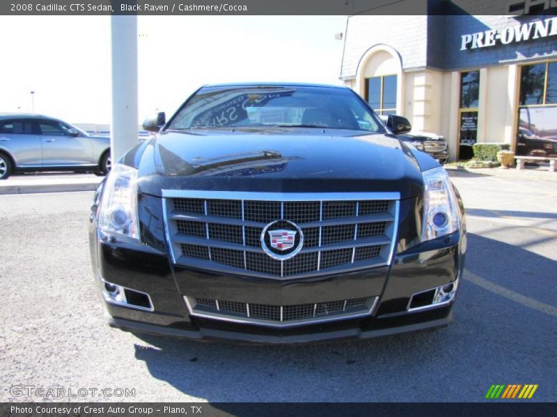 Black Raven / Cashmere/Cocoa 2008 Cadillac CTS Sedan