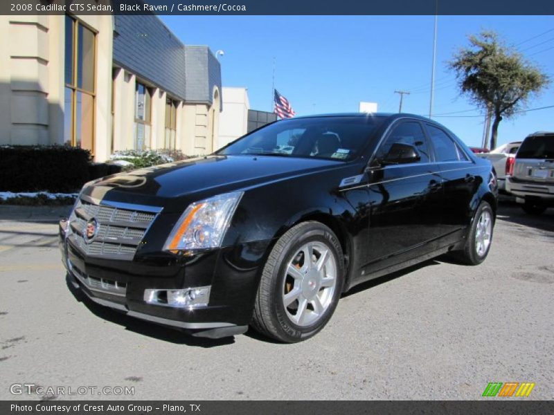 Black Raven / Cashmere/Cocoa 2008 Cadillac CTS Sedan