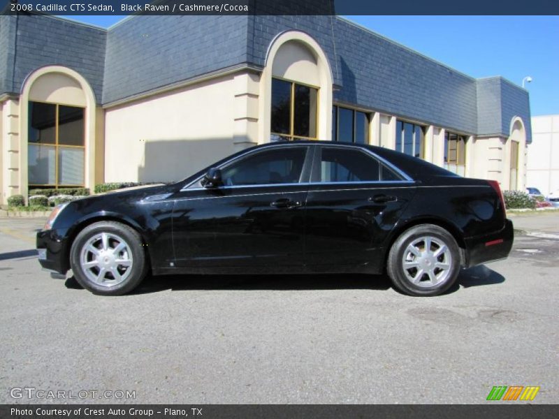 Black Raven / Cashmere/Cocoa 2008 Cadillac CTS Sedan