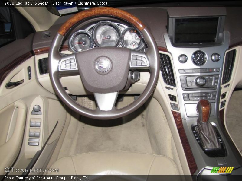 Black Raven / Cashmere/Cocoa 2008 Cadillac CTS Sedan