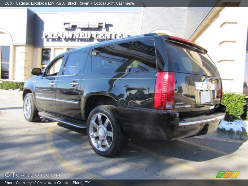 Black Raven / Cocoa/Light Cashmere 2007 Cadillac Escalade ESV AWD
