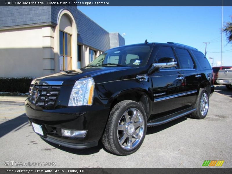 Black Raven / Cocoa/Light Cashmere 2008 Cadillac Escalade