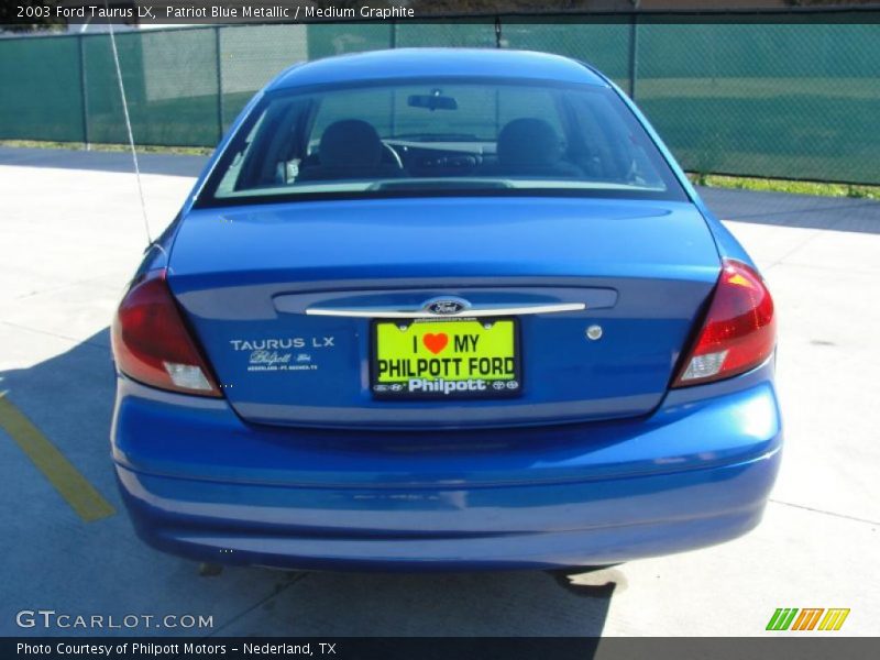 Patriot Blue Metallic / Medium Graphite 2003 Ford Taurus LX