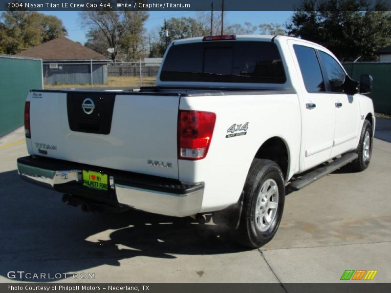 White / Graphite/Titanium 2004 Nissan Titan LE Crew Cab 4x4