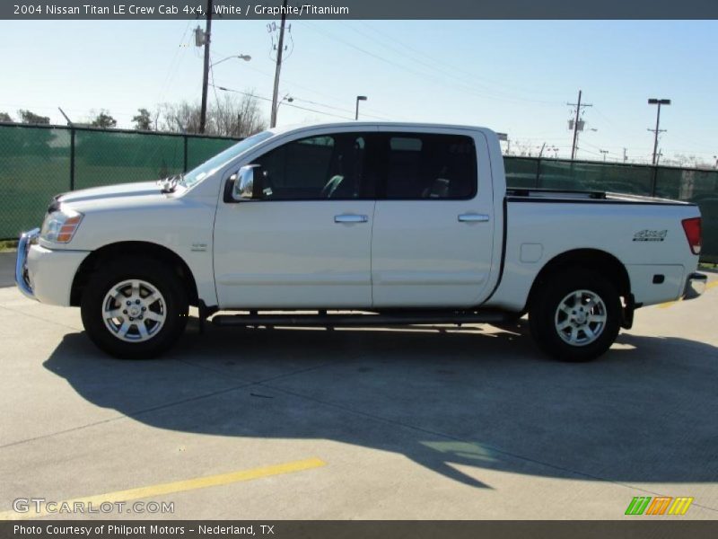 White / Graphite/Titanium 2004 Nissan Titan LE Crew Cab 4x4
