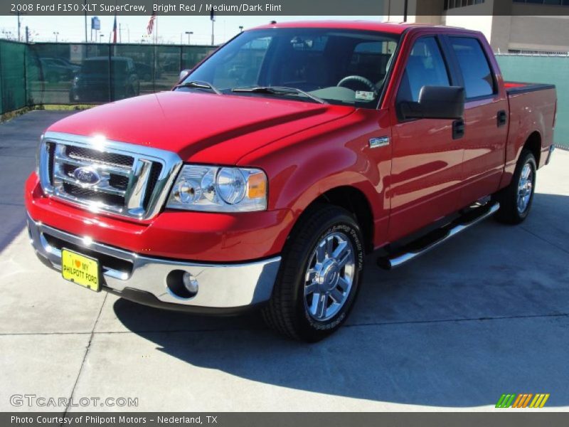 Bright Red / Medium/Dark Flint 2008 Ford F150 XLT SuperCrew