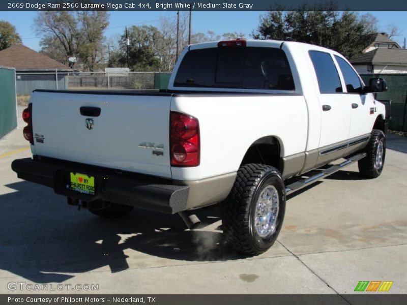 Bright White / Medium Slate Gray 2009 Dodge Ram 2500 Laramie Mega Cab 4x4