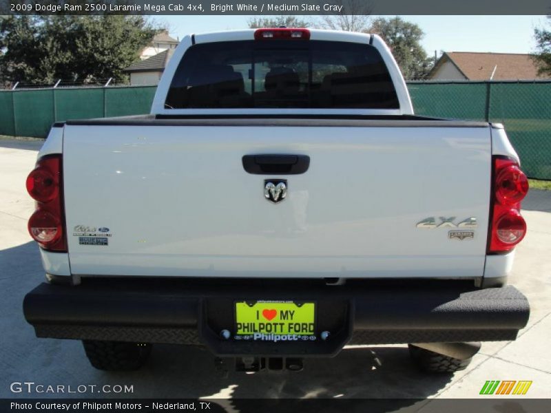 Bright White / Medium Slate Gray 2009 Dodge Ram 2500 Laramie Mega Cab 4x4