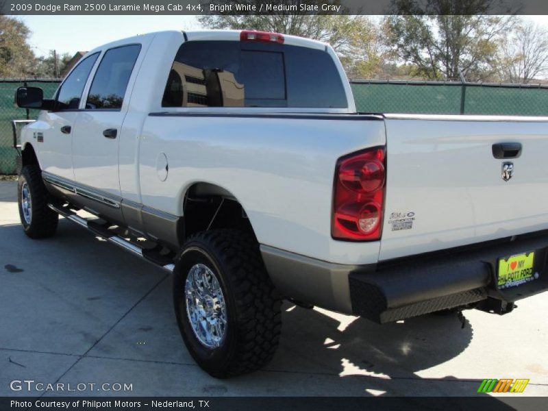 Bright White / Medium Slate Gray 2009 Dodge Ram 2500 Laramie Mega Cab 4x4