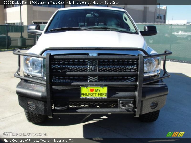 Bright White / Medium Slate Gray 2009 Dodge Ram 2500 Laramie Mega Cab 4x4