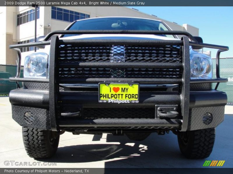 Bright White / Medium Slate Gray 2009 Dodge Ram 2500 Laramie Mega Cab 4x4