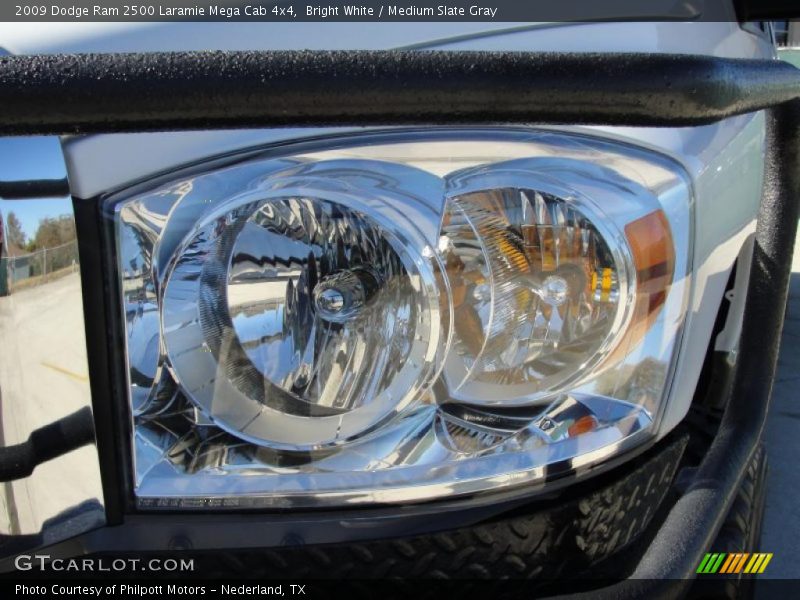 Bright White / Medium Slate Gray 2009 Dodge Ram 2500 Laramie Mega Cab 4x4