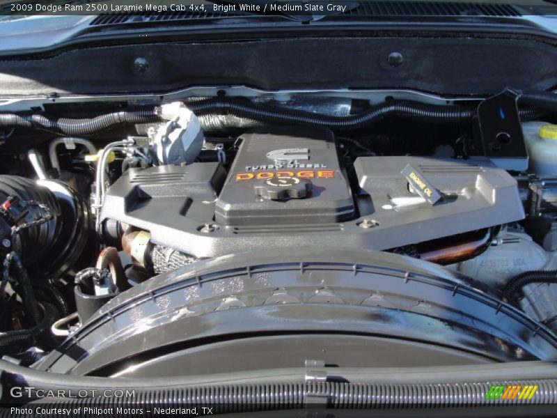 Bright White / Medium Slate Gray 2009 Dodge Ram 2500 Laramie Mega Cab 4x4