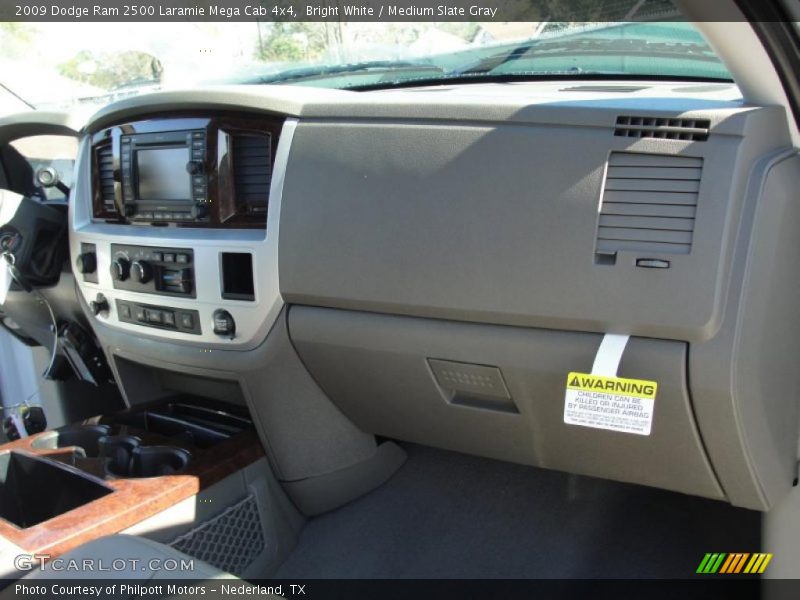 Bright White / Medium Slate Gray 2009 Dodge Ram 2500 Laramie Mega Cab 4x4
