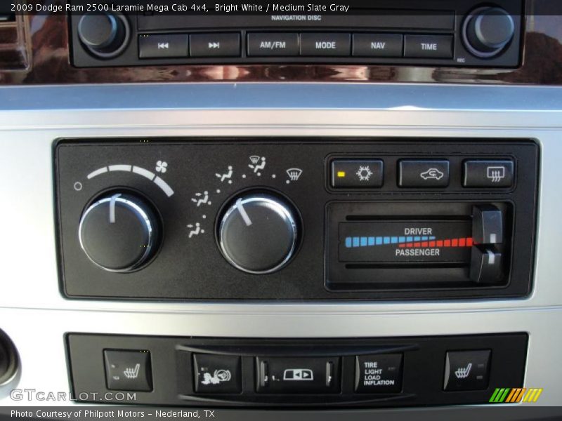 Controls of 2009 Ram 2500 Laramie Mega Cab 4x4