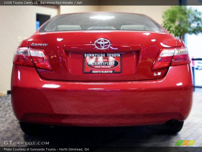 Barcelona Red Metallic / Ash 2008 Toyota Camry LE