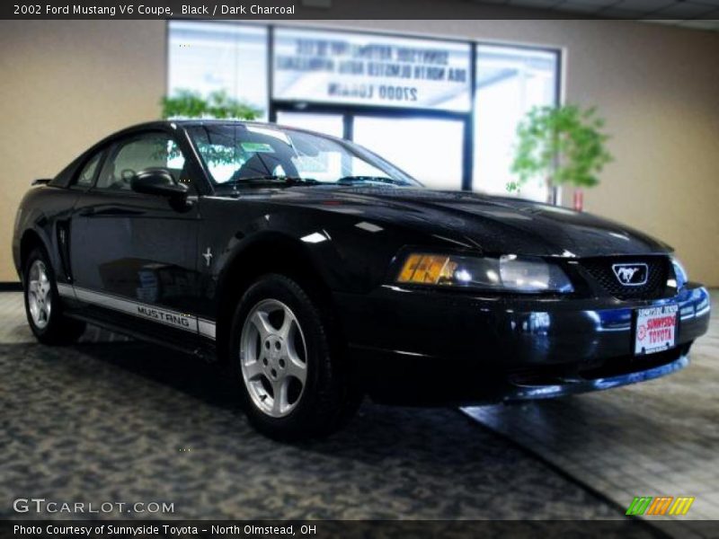 Black / Dark Charcoal 2002 Ford Mustang V6 Coupe