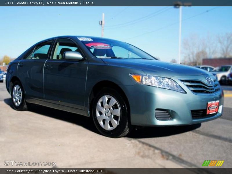 Aloe Green Metallic / Bisque 2011 Toyota Camry LE