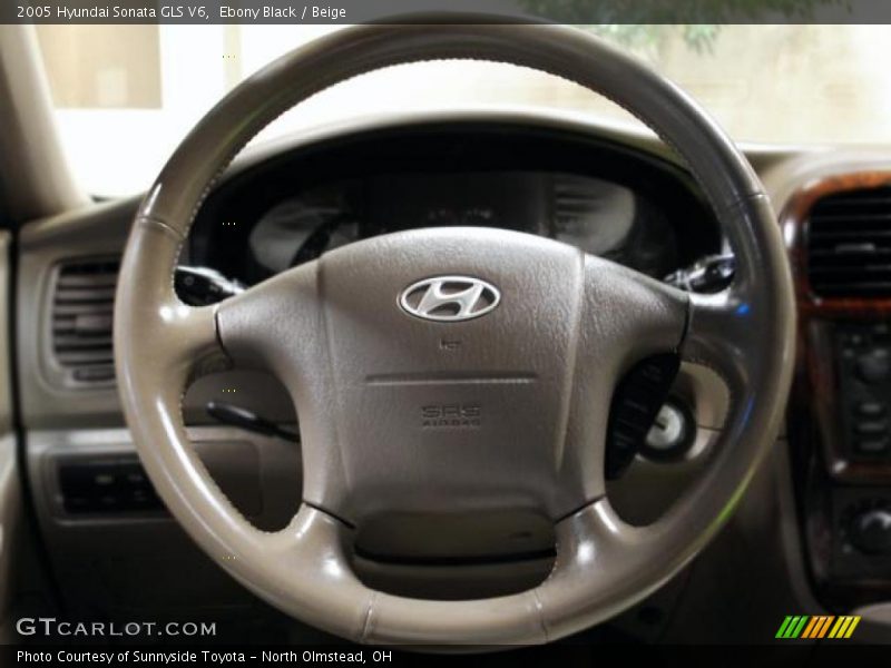 Ebony Black / Beige 2005 Hyundai Sonata GLS V6