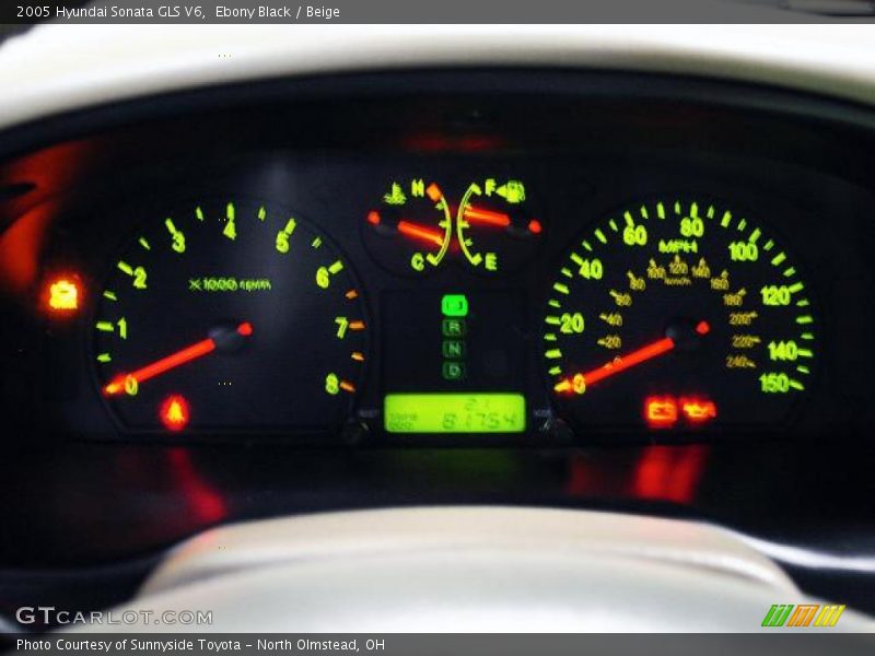 Ebony Black / Beige 2005 Hyundai Sonata GLS V6
