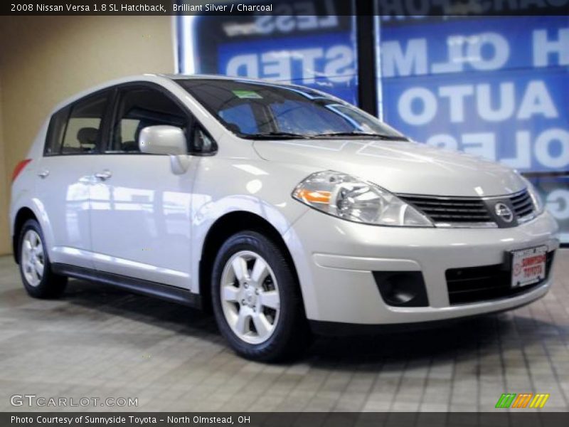 Brilliant Silver / Charcoal 2008 Nissan Versa 1.8 SL Hatchback