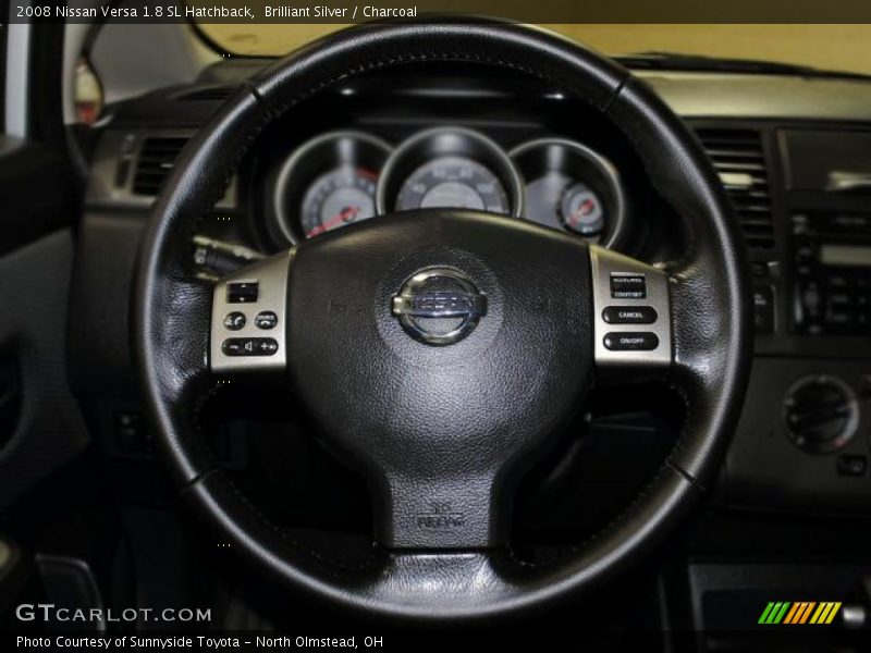 Brilliant Silver / Charcoal 2008 Nissan Versa 1.8 SL Hatchback