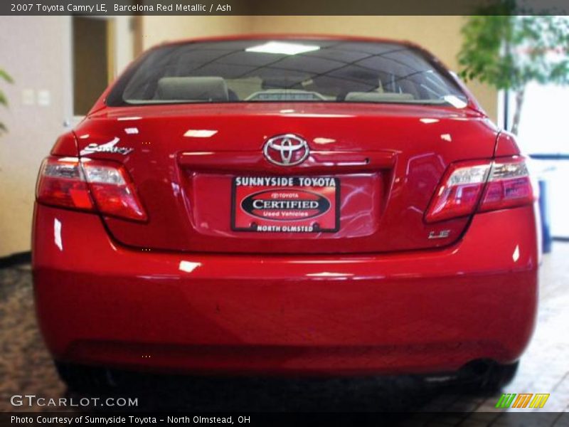 Barcelona Red Metallic / Ash 2007 Toyota Camry LE