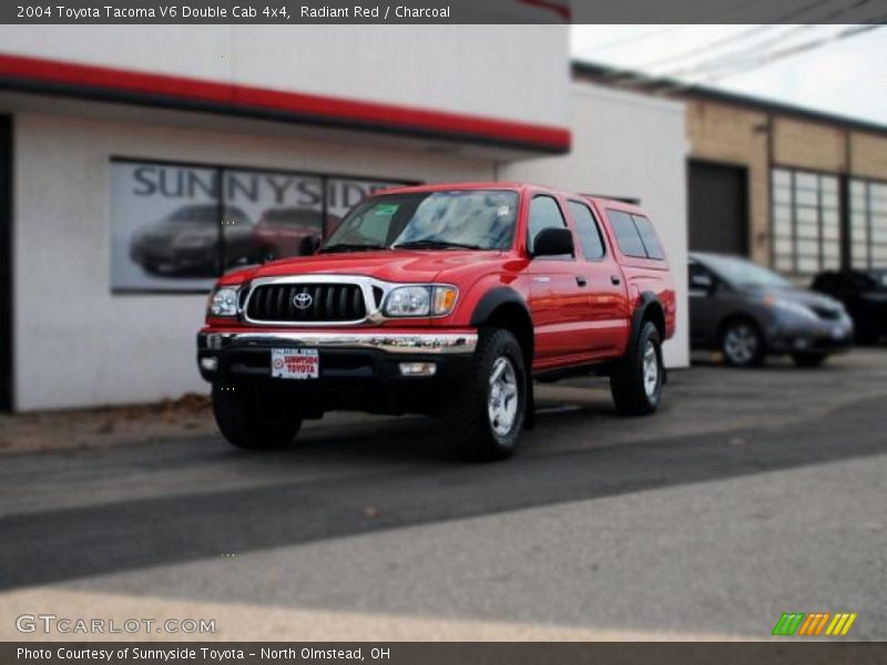 Radiant Red / Charcoal 2004 Toyota Tacoma V6 Double Cab 4x4