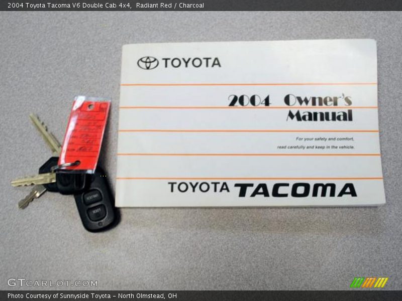 Radiant Red / Charcoal 2004 Toyota Tacoma V6 Double Cab 4x4