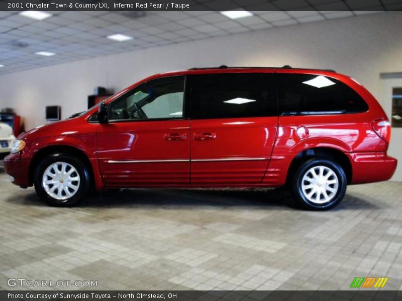 Inferno Red Pearl / Taupe 2001 Chrysler Town & Country LXi