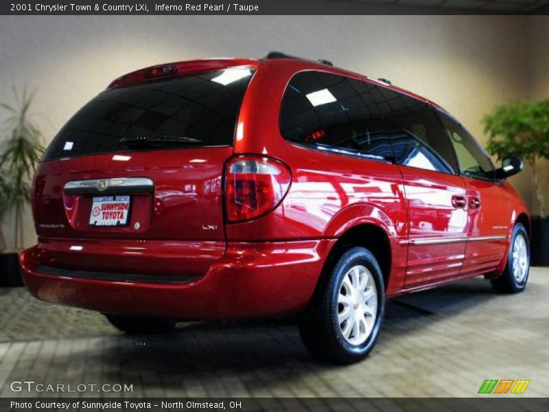 Inferno Red Pearl / Taupe 2001 Chrysler Town & Country LXi