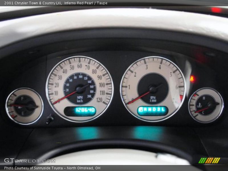 Inferno Red Pearl / Taupe 2001 Chrysler Town & Country LXi