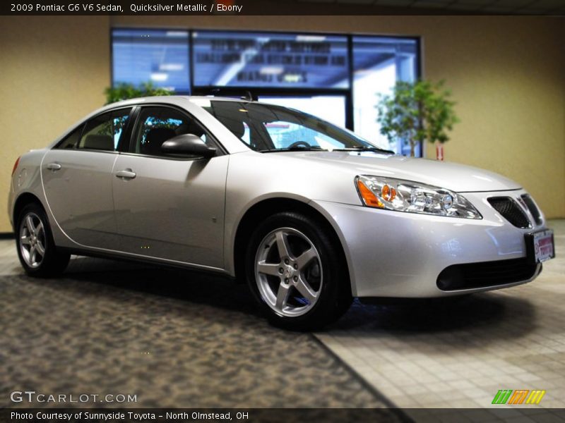Quicksilver Metallic / Ebony 2009 Pontiac G6 V6 Sedan