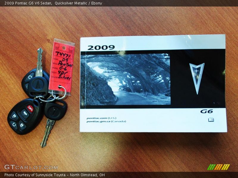 Quicksilver Metallic / Ebony 2009 Pontiac G6 V6 Sedan