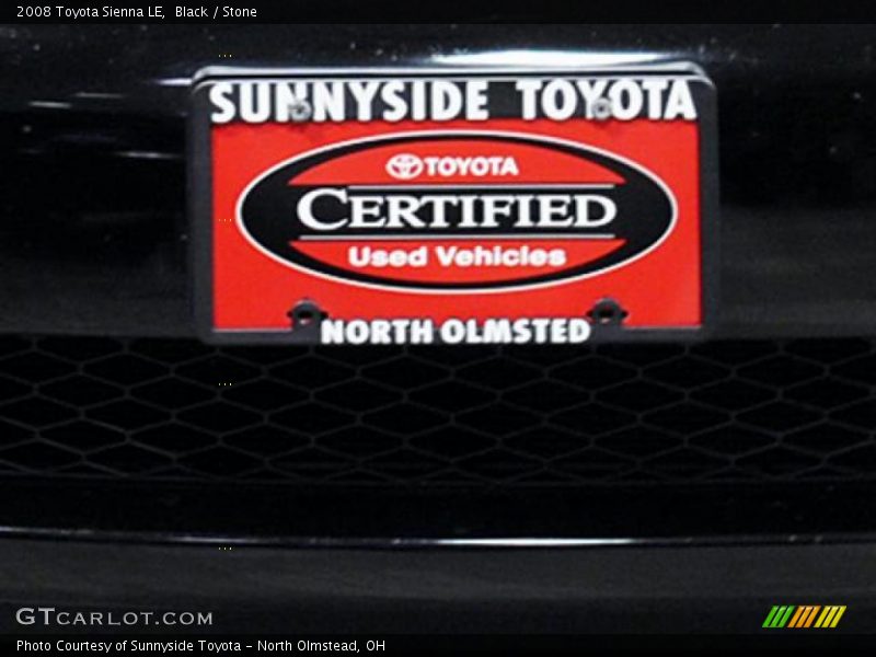 Black / Stone 2008 Toyota Sienna LE