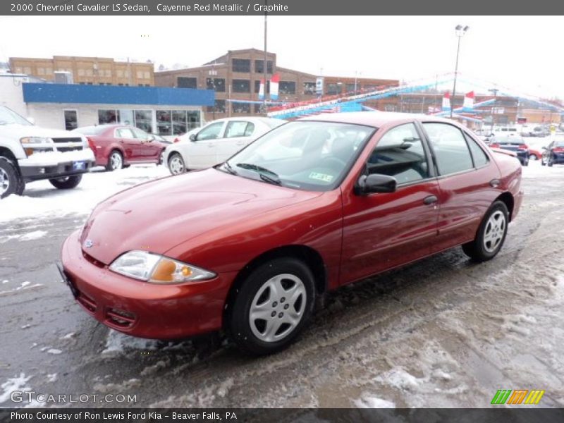 Cayenne Red Metallic / Graphite 2000 Chevrolet Cavalier LS Sedan