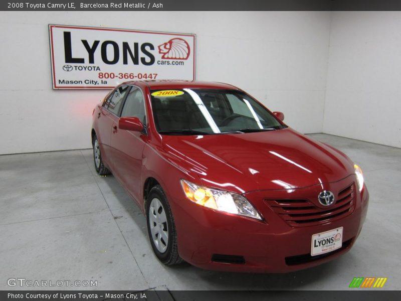 Barcelona Red Metallic / Ash 2008 Toyota Camry LE