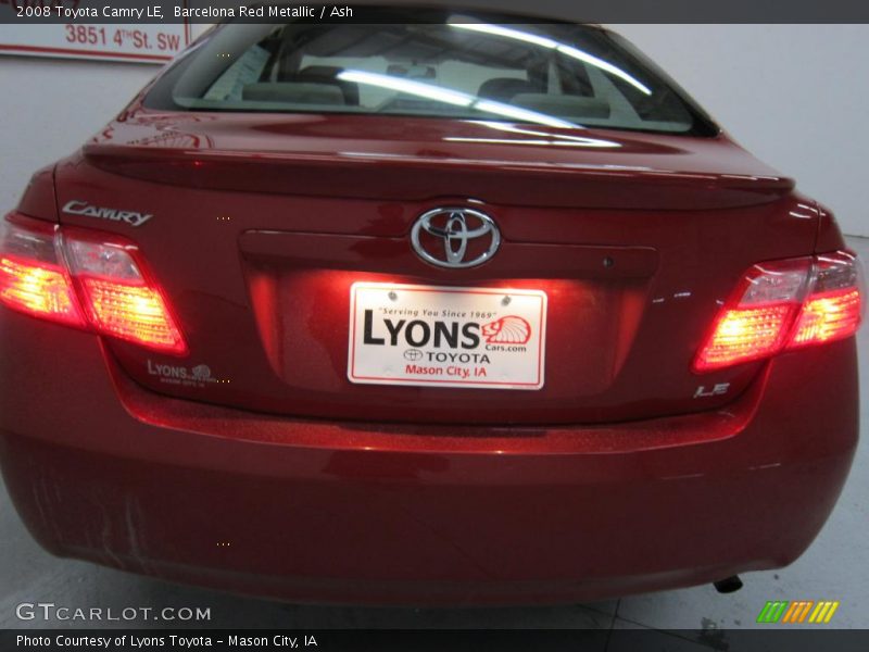 Barcelona Red Metallic / Ash 2008 Toyota Camry LE